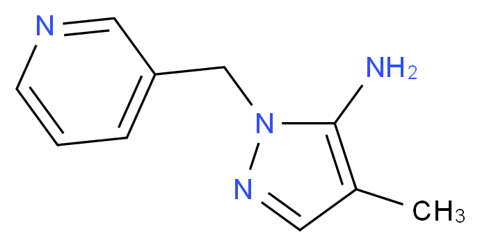 4-Methyl-2-pyridin-3-ylmethyl-2H-pyrazol-3-ylamine_分子结构_CAS_)