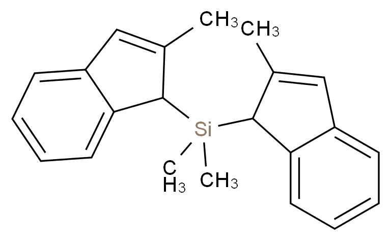 dimethylbis(2-methyl-1H-inden-1-yl)silane_分子结构_CAS_143232-13-7