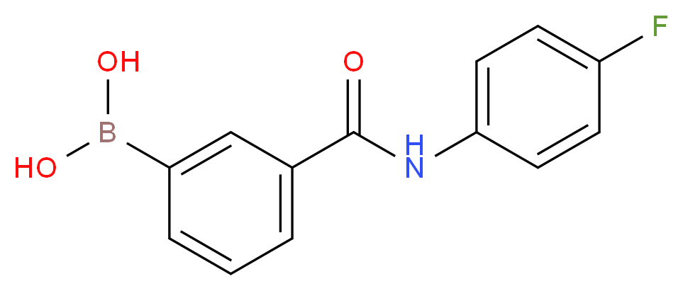 {3-[(4-fluorophenyl)carbamoyl]phenyl}boronic acid_分子结构_CAS_850567-35-0
