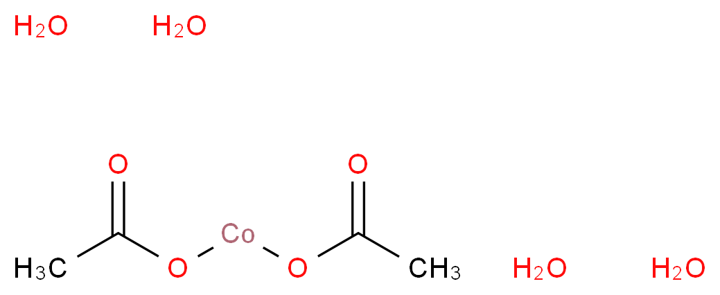 (acetyloxy)cobaltio acetate tetrahydrate_分子结构_CAS_6147-53-1