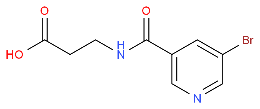 3-[(5-bromopyridin-3-yl)formamido]propanoic acid_分子结构_CAS_332874-04-1