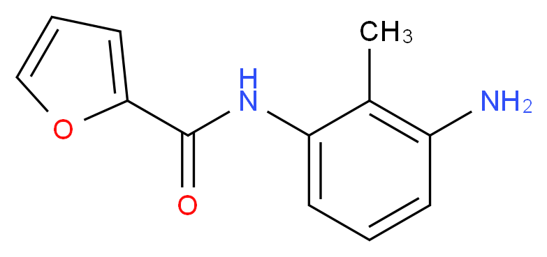 N-(3-amino-2-methylphenyl)furan-2-carboxamide_分子结构_CAS_900636-13-7