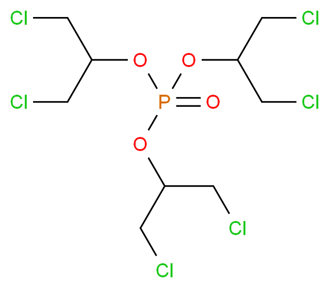 tris(1,3-dichloropropan-2-yl) phosphate_分子结构_CAS_13674-87-8