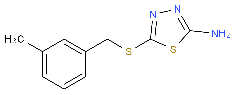 5-{[(3-methylphenyl)methyl]sulfanyl}-1,3,4-thiadiazol-2-amine_分子结构_CAS_299442-42-5