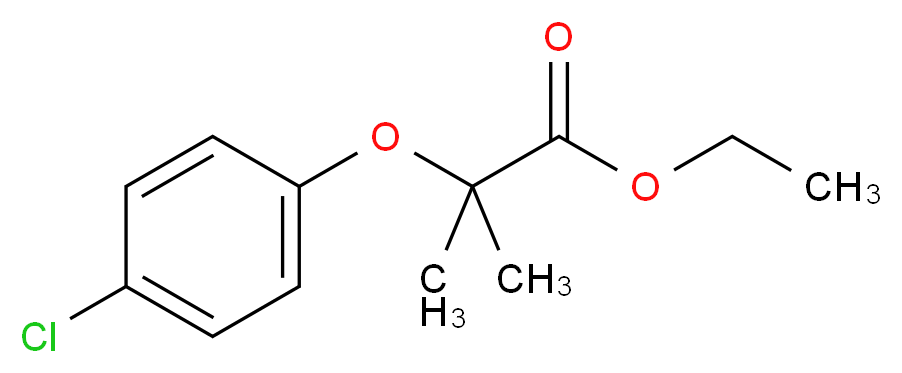 氯贝丁酯_分子结构_CAS_637-07-0)