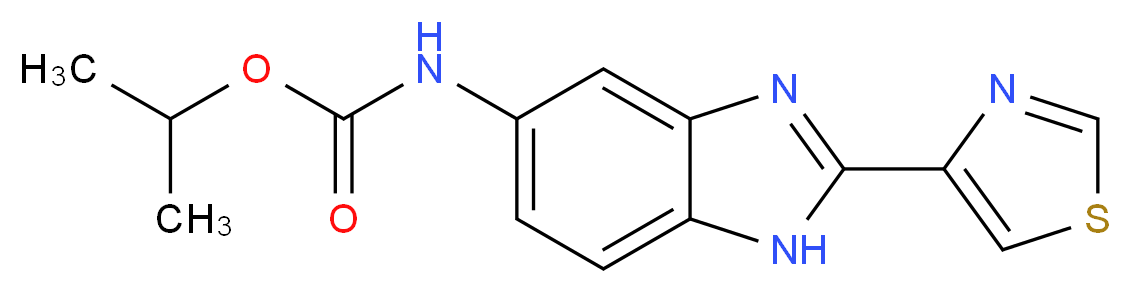 propan-2-yl N-[2-(1,3-thiazol-4-yl)-1H-1,3-benzodiazol-5-yl]carbamate_分子结构_CAS_26097-80-3