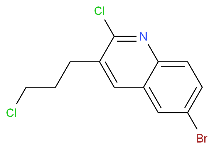 6-bromo-2-chloro-3-(3-chloropropyl)quinoline_分子结构_CAS_612494-85-6