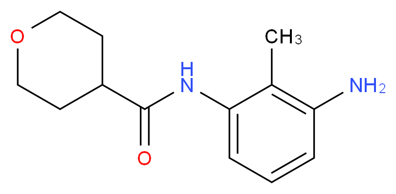N-(3-Amino-2-methylphenyl)tetrahydro-2H-pyran-4-carboxamide_分子结构_CAS_)