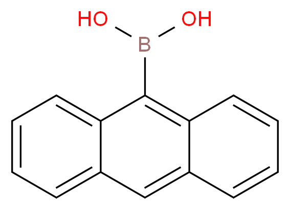 (anthracen-9-yl)boronic acid_分子结构_CAS_100622-34-2