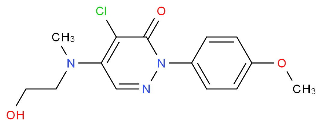 4-Chloro-5-[(2-hydroxyethyl)(methyl)amino]-2-(4-methoxyphenyl)-3(2H)-pyridazinone_分子结构_CAS_)