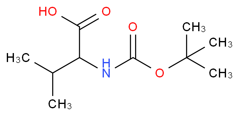 2-{[(tert-butoxy)carbonyl]amino}-3-methylbutanoic acid_分子结构_CAS_22838-58-0