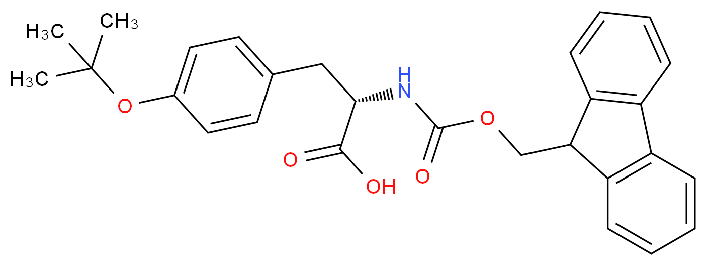 (2S)-3-[4-(tert-butoxy)phenyl]-2-{[(9H-fluoren-9-ylmethoxy)carbonyl]amino}propanoic acid_分子结构_CAS_)