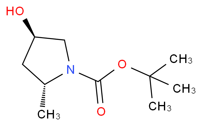 (2R,4R)-N-Boc-4-hydroxy-2-methylpyrrolidine _分子结构_CAS_114676-93-6)