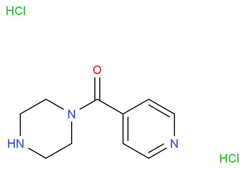 1-(pyridine-4-carbonyl)piperazine dihydrochloride_分子结构_CAS_39640-04-5