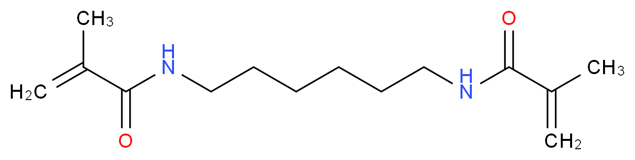 2-methyl-N-[6-(2-methylprop-2-enamido)hexyl]prop-2-enamide_分子结构_CAS_16069-15-1