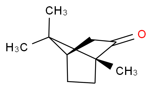 (1R,4R)-1,7,7-trimethylbicyclo[2.2.1]heptan-2-one_分子结构_CAS_464-49-3