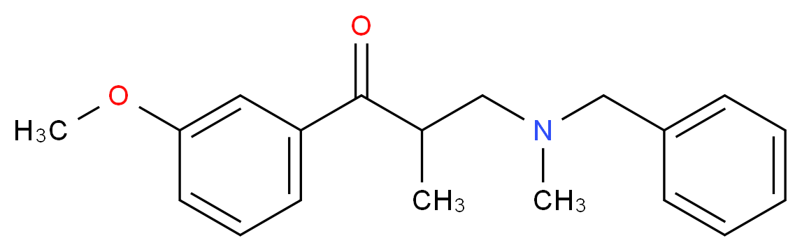 3-[benzyl(methyl)amino]-1-(3-methoxyphenyl)-2-methylpropan-1-one_分子结构_CAS_47235-20-1