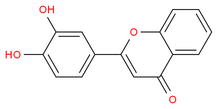 2-(3,4-dihydroxyphenyl)-4H-chromen-4-one_分子结构_CAS_4143-64-0