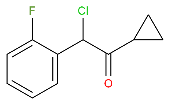 2-Chloro-1-cyclopropyl-2-(2-fluorophenyl)ethanone_分子结构_CAS_178688-43-2)