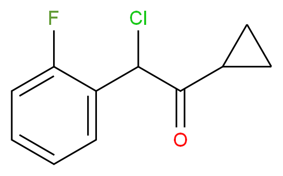 2-chloro-1-cyclopropyl-2-(2-fluorophenyl)ethan-1-one_分子结构_CAS_178688-43-2