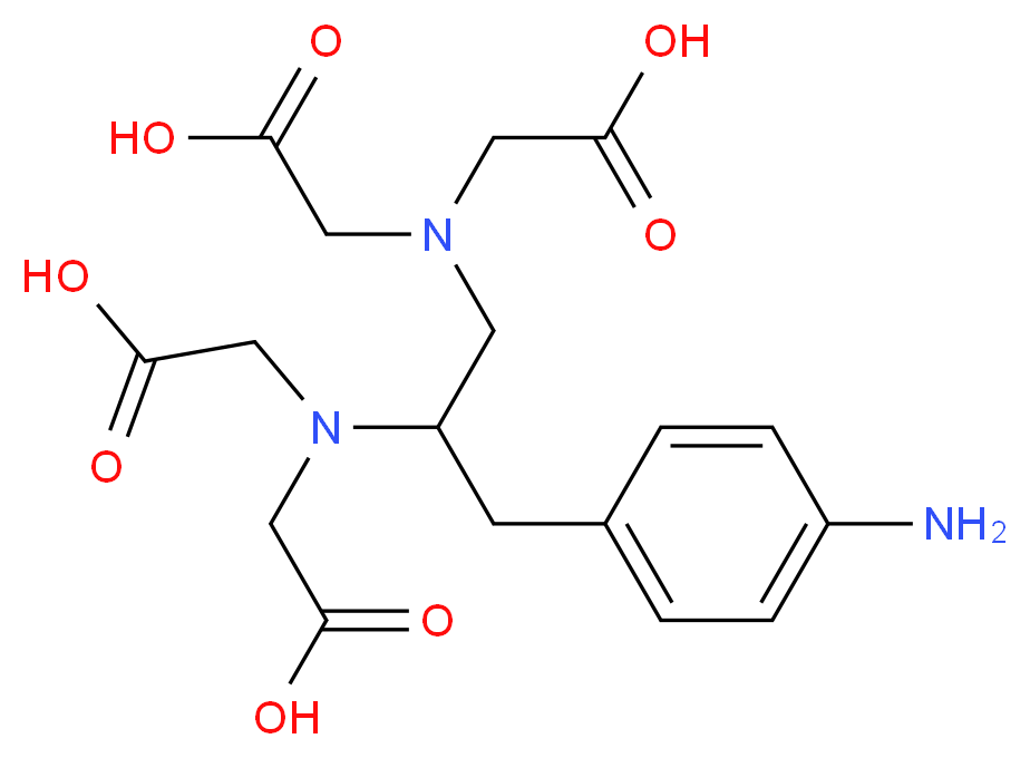 2-{[1-(4-aminophenyl)-3-[bis(carboxymethyl)amino]propan-2-yl](carboxymethyl)amino}acetic acid_分子结构_CAS_84256-90-6