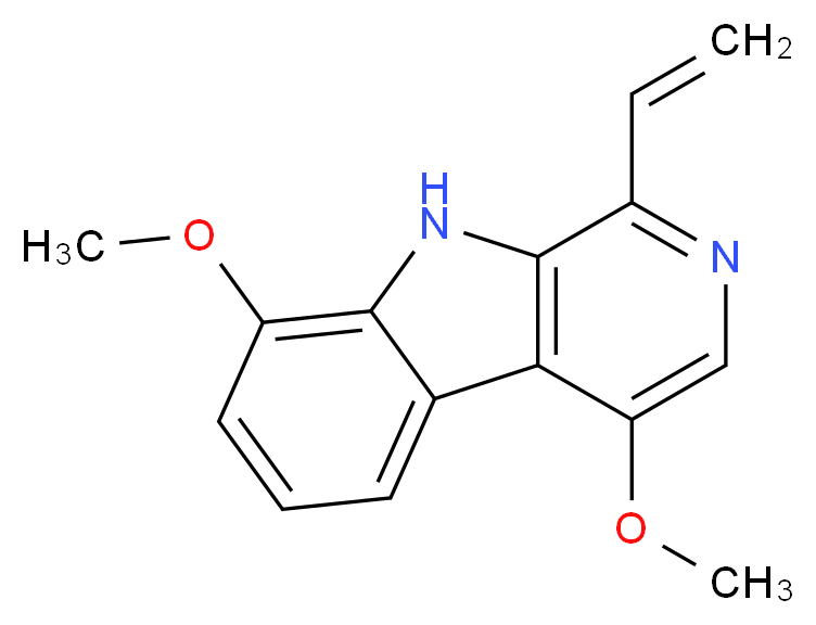 1-ethenyl-4,8-dimethoxy-9H-pyrido[3,4-b]indole_分子结构_CAS_65236-62-6