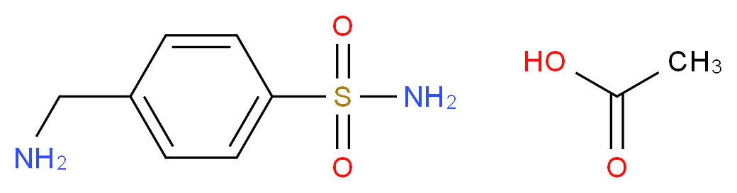 4-(Aminomethyl)benzenesulfonamide acetate_分子结构_CAS_13009-99-9)