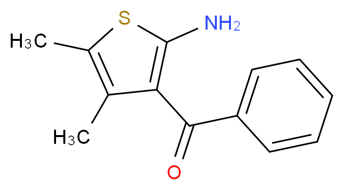 3-benzoyl-4,5-dimethylthiophen-2-amine_分子结构_CAS_42024-93-1