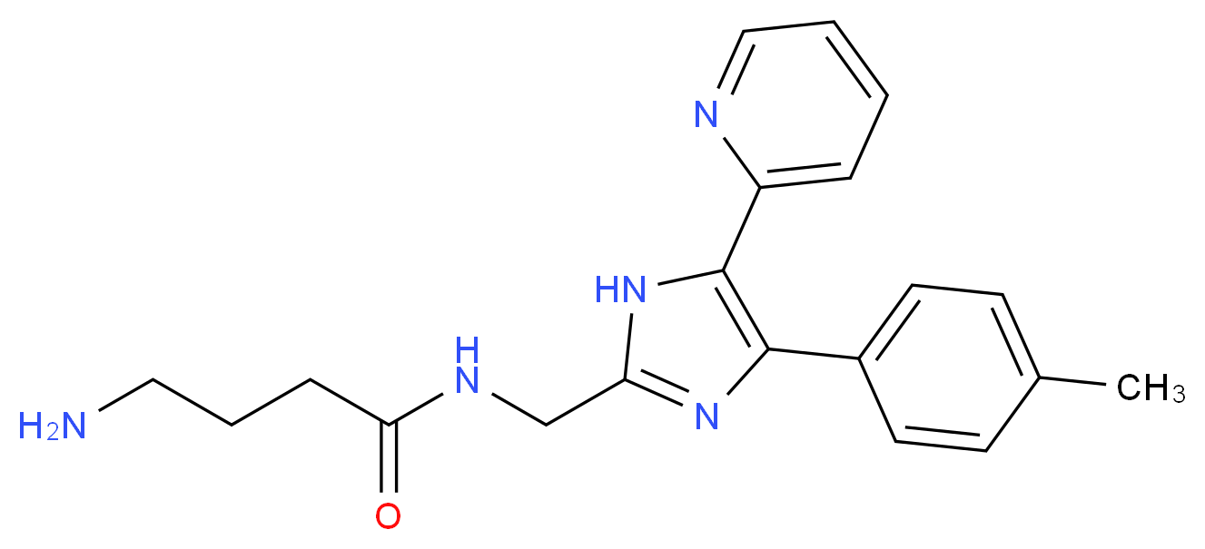 4-amino-N-{[4-(4-methylphenyl)-5-pyridin-2-yl-1H-imidazol-2-yl]methyl}butanamide_分子结构_CAS_)