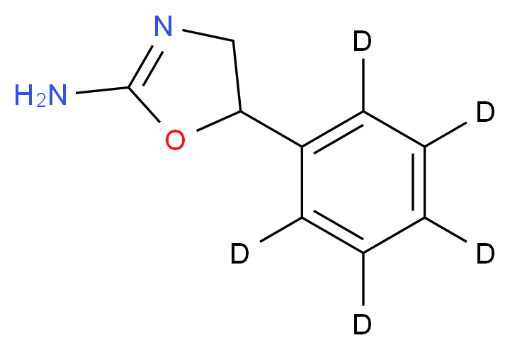 5-(<sup>2</sup>H<sub>5</sub>)phenyl-4,5-dihydro-1,3-oxazol-2-amine_分子结构_CAS_1246819-51-1