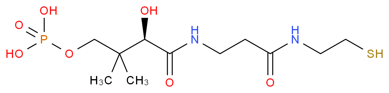 [(3R)-3-hydroxy-2,2-dimethyl-3-({2-[(2-sulfanylethyl)carbamoyl]ethyl}carbamoyl)propoxy]phosphonic acid_分子结构_CAS_2226-71-3