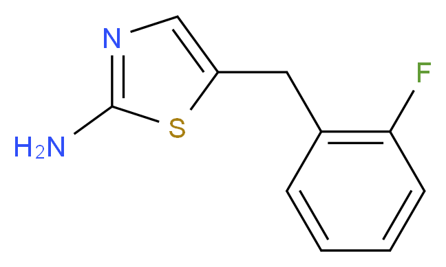 5-[(2-fluorophenyl)methyl]-1,3-thiazol-2-amine_分子结构_CAS_876715-72-9