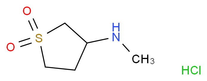 3-(methylamino)-1$l^{6}-thiolane-1,1-dione hydrochloride_分子结构_CAS_53287-53-9