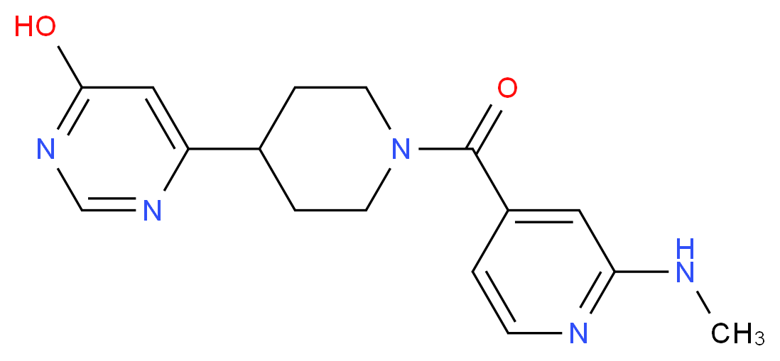 6-{1-[2-(methylamino)isonicotinoyl]piperidin-4-yl}pyrimidin-4-ol_分子结构_CAS_)