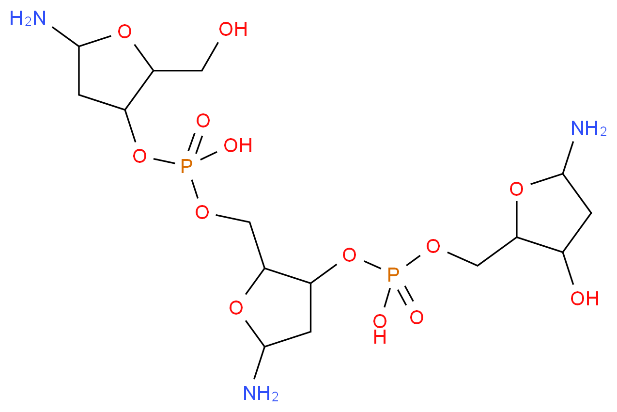 [(5-amino-2-{[({[5-amino-2-(hydroxymethyl)oxolan-3-yl]oxy}(hydroxy)phosphoryl)oxy]methyl}oxolan-3-yl)oxy][(5-amino-3-hydroxyoxolan-2-yl)methoxy]phosphinic acid_分子结构_CAS_9007-49-2