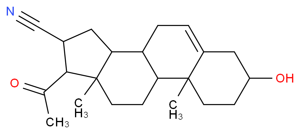 5-PREGNEN-3&beta;-OL-20-ONE-16&alpha;-CARBONITRILE_分子结构_CAS_1434-54-4)