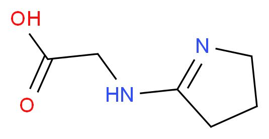 2-((3,4-dihydro-2H-pyrrol-5-yl)amino)acetic acid_分子结构_CAS_)