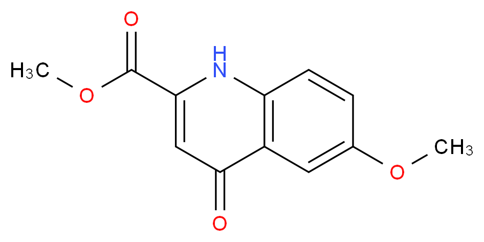 6-Methoxy-4-oxo-1,4-dihydro-quinoline-2-carboxylic acid methyl ester_分子结构_CAS_82633-20-3)
