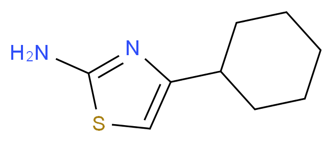 4-Cyclohexyl-1,3-thiazol-2-amine_分子结构_CAS_7496-55-1)