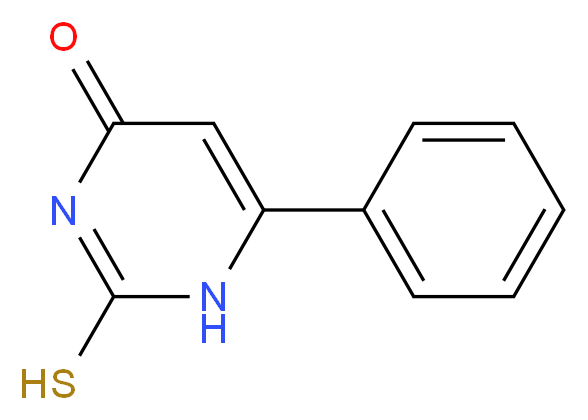 6-phenyl-2-sulfanyl-1,4-dihydropyrimidin-4-one_分子结构_CAS_36822-11-4