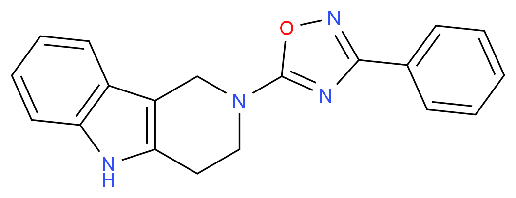 2-(3-phenyl-1,2,4-oxadiazol-5-yl)-2,3,4,5-tetrahydro-1H-pyrido[4,3-b]indole_分子结构_CAS_)