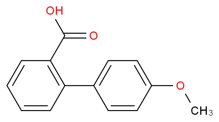 4'-Methoxy[1,1'-biphenyl]-2-carboxylic acid_分子结构_CAS_18110-71-9)