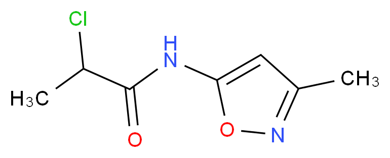 2-chloro-N-(3-methylisoxazol-5-yl)propanamide_分子结构_CAS_)