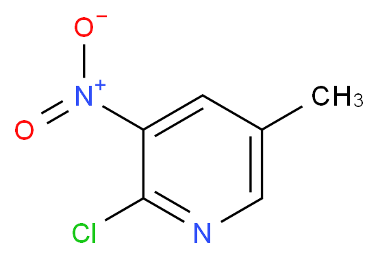 2-氯-5-甲基-3-硝基吡啶_分子结构_CAS_23056-40-8)