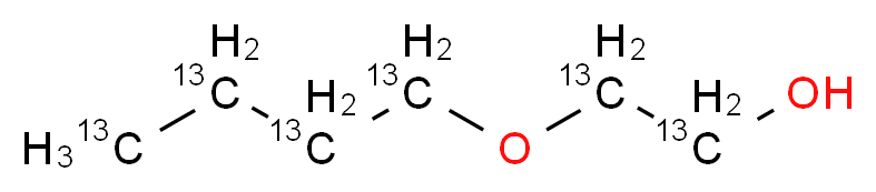 2-[(1,2,3,4-<sup>1</sup><sup>3</sup>C<sub>4</sub>)butoxy](1,2-<sup>1</sup><sup>3</sup>C<sub>2</sub>)ethan-1-ol_分子结构_CAS_1228182-38-4