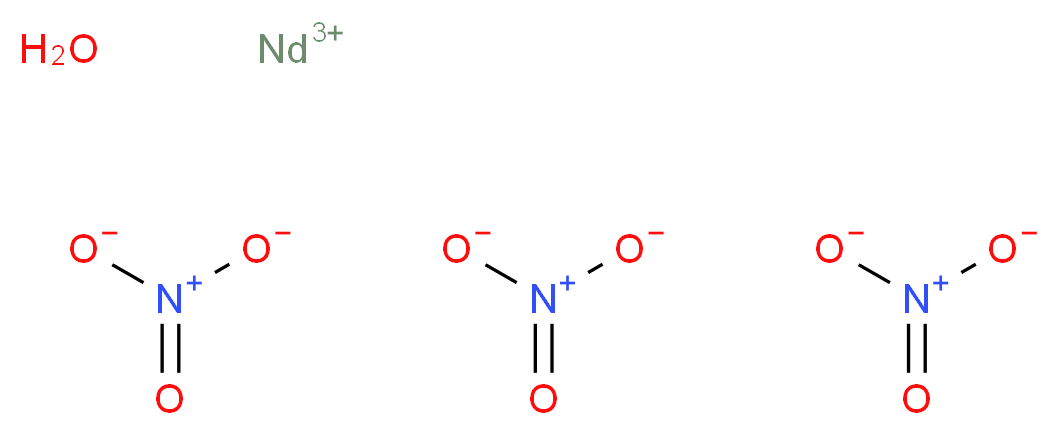 硝酸钕(III) 水合物_分子结构_CAS_13746-96-8)