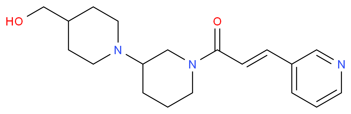 {1'-[(2E)-3-(3-pyridinyl)-2-propenoyl]-1,3'-bipiperidin-4-yl}methanol_分子结构_CAS_)