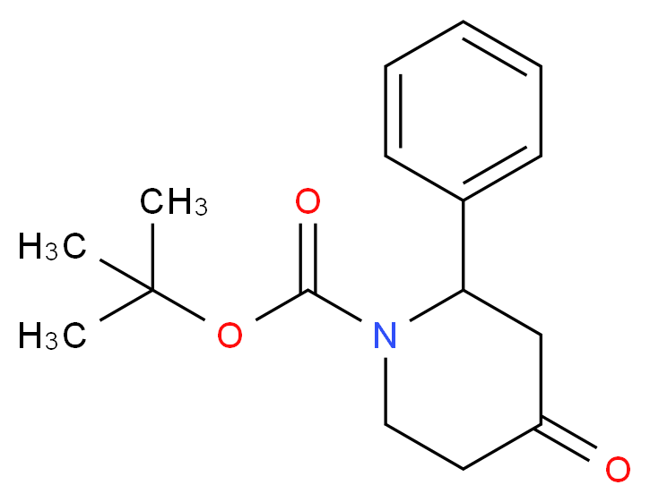 1-Boc-2-phenyl-piperidin-4-one_分子结构_CAS_849928-30-9)