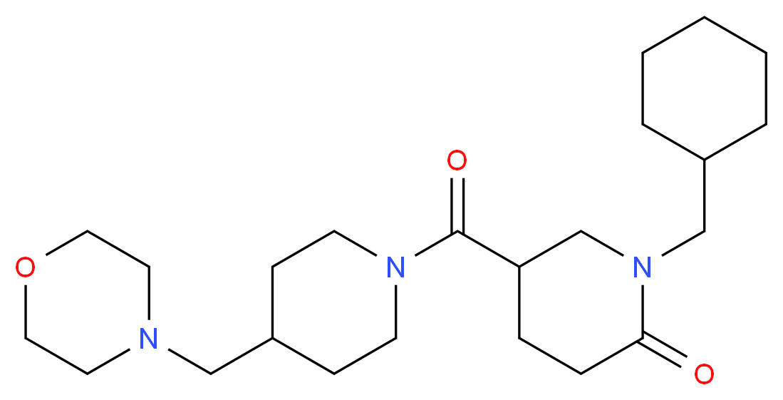 1-(cyclohexylmethyl)-5-{[4-(4-morpholinylmethyl)-1-piperidinyl]carbonyl}-2-piperidinone_分子结构_CAS_)