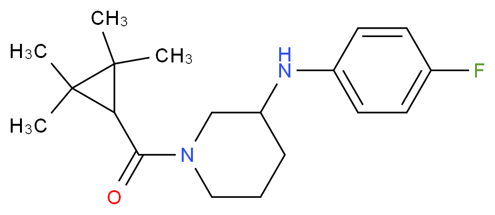 N-(4-fluorophenyl)-1-[(2,2,3,3-tetramethylcyclopropyl)carbonyl]-3-piperidinamine_分子结构_CAS_)